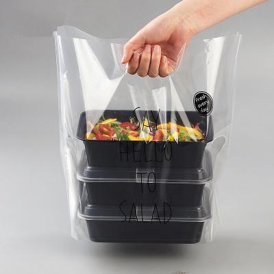 China Disposable Disposable Plastic Package Bag Restaurant Store Salad Packing Takeout Tools for sale