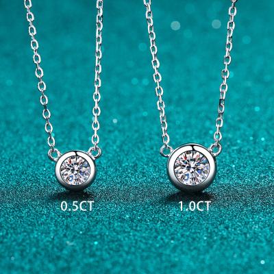 China FASHIONABLE Delicacy Iced Out Moissanite Diamond Choker Necklace For Women Minimalist Moissanite Earrings S925 Silver Fine Jewelry Sets for sale