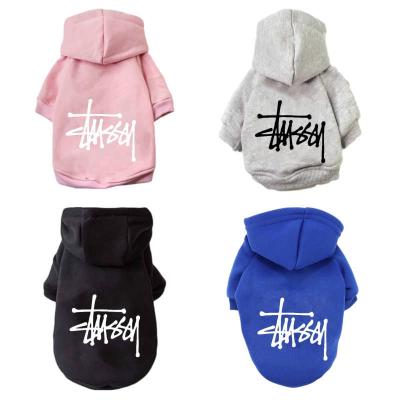 China Stocked 2022 Amazon new designer ready to ship fashion dog hoodie clothes Wholesale luxury dogs pet hoodies for sale