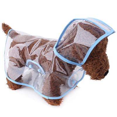 China Stocked Waterproof transparent raincoat dog rain coat transparent for small to big dog for sale