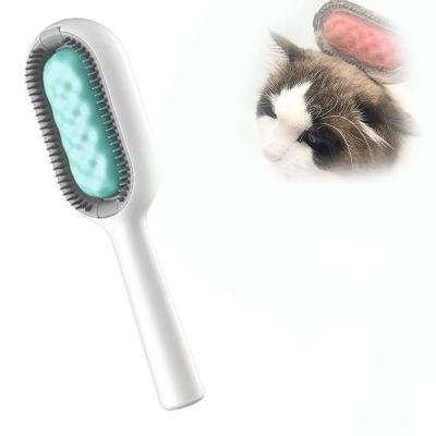 China Stocked Pet Grooming Set  2 in 1 Sticky Brush Grooming Comb Small Big Dog Cat Hair Remover Pet Massage Brush for sale