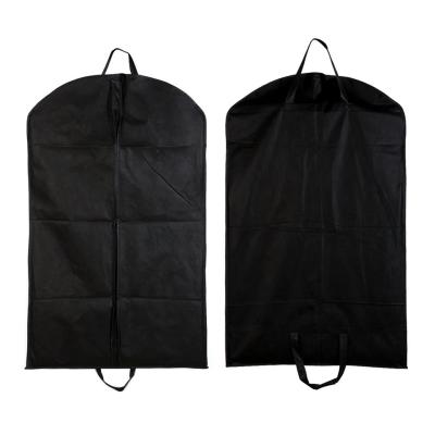 China Storage Black Garment Bag Covers Suit Hanging Bag Covers Full Window Suit Clear Dress Zipper Clothes Travel Bags for sale