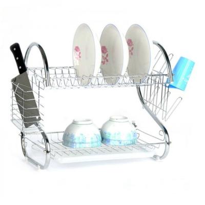 China Durable Stainless Steel Non-Folding Dish Drying Rack Over The Sink Dish Drying Rack Kitchen Rack Shelf for sale