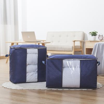 China Large Bed Folding Nonwoven Canvas Quilt Covers Clothes Storage Bags Storage Box Bag Sundries Clothes Stitches Toys Thrift for sale