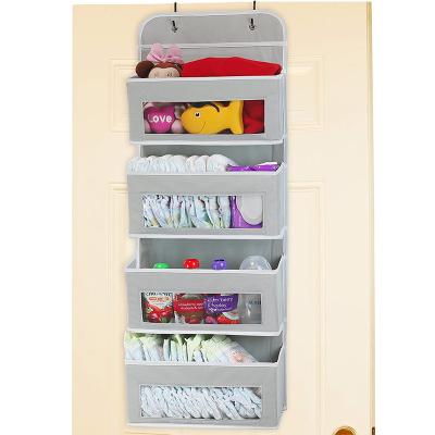 China Hot Sale Simple Storage Bag High Quality Folding Door Hanging Storage Trolley Door Housewares Organizer for sale