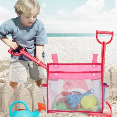 China Convenient Toys Tote Bag Mesh Shoulder Bag Grocery Picnics Storage Bag Beach Shower Bath Shell Collecting Mesh Beach Toy Fashion Goods for sale