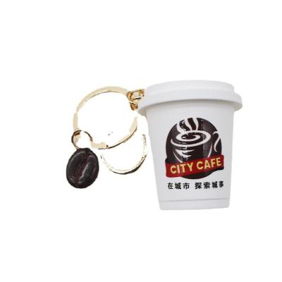 China Bean Hanging Ornaments Creative Coffee Mug Pendant Souvenir Simulation City Coffee Mug Keychain Coffee Drink for sale