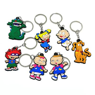 China 2D Key Chain Souvenir PVC Anime PVC Key Chain Pendant Cute Character 3D Key Chain Promotional Custom Rubber Cartoon for sale