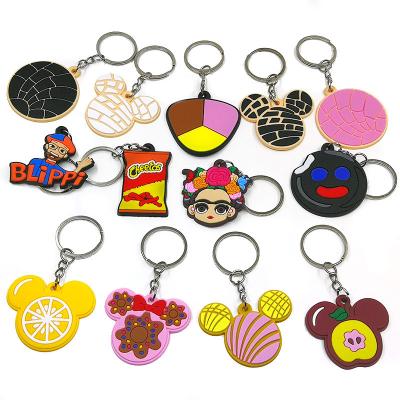 China Souvenir OEM 2D/3D Logo Key Ring Custom Keyring PVC Key Chain Soft Rubber Key Chain for sale