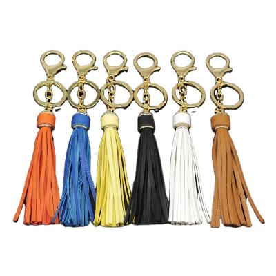 China Fasion New Arrival Fashion Tassell Bag Ornaments PU Leather Tassel Key Chain For Bag Pendant for sale