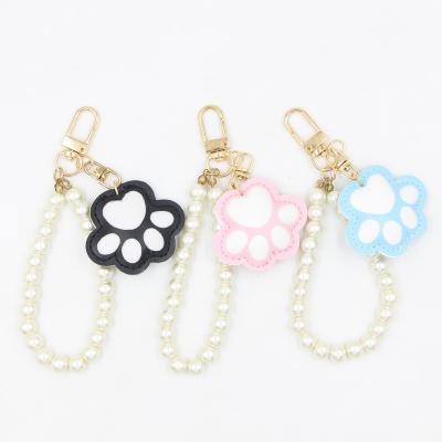 China Cute Cat Claw Pendant Accessories Cute Love Pendant Heart Pendant Phone Case Ornament Pearl Key Chain Earphone Cover for sale