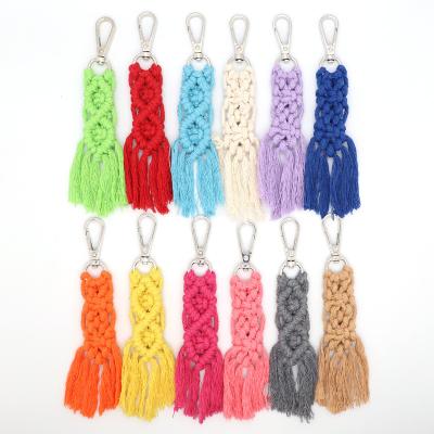 China Hot Selling Cotton Main Chain Bracelet Boho Macrame Chain Bracelet Handmade Tassels Decoration Rope Main Chain for sale