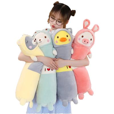 China Soft Animal Long 65/90/120cm Teddy Bear Pig Duck Plush Toy Stuffed Cushion Lovely Kids Cartoon Plush Toy Cute Pillow Cushion Birthday Gift for sale