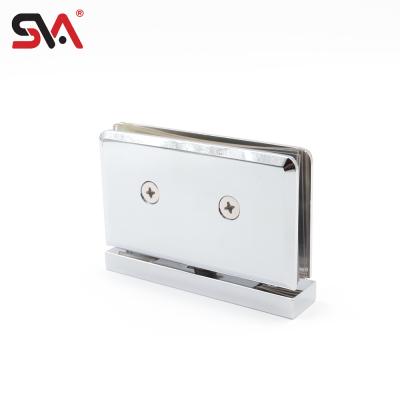 China Easy To Install And Durable America CRL Series SVA-311C2 Chrome Brushed Wall Plate Shower Tempered Glass Door Solid Brass 360 Degree Wall Mount Door Hinges for sale