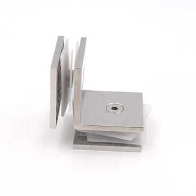 China Fix shower glass door or any glass structure. China SVA SVA-017 Stainless Steel Shower Door Clips Angle Glass To Glass Flange Glass Flange for sale