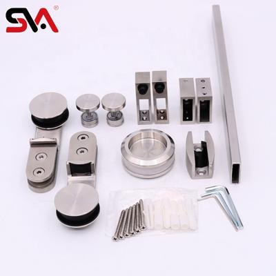 China Quiet Shower Room Sliding Door Fittings Frameless Glass Door Accessory Hardware for sale