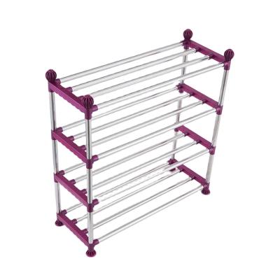 China Stunning Adjustable Anti-rust Vertical Kids Shoe Organizer (Other) Stainless Steel Shoe Rack Shoe Rack for sale