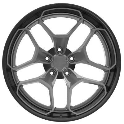 China Aluminum alloy 18 19 20 21 22 23 24 inch designs wide rim small passenger two-piece deep dish racing car rims alloy wheel for sale