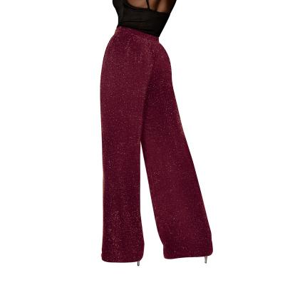 China New Season Anti-Wrinkle High Waist Wide Leg Bell Bottoms Straight Pants for sale