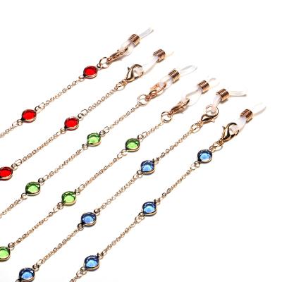 China Multifunctional Copper+Crystal Fashion Jewelry Accessories Rhinestone Crystal Glasses Handmade Chain Sunglasses Chain Eye Glass Chains for sale