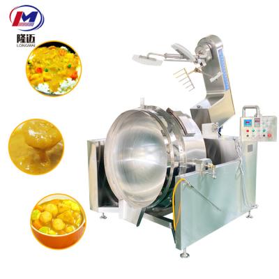 China Snack Factory CE Approved Electric Blender Gas Sauce Maker Kitchen Electric Coated Curry Kettle Dough Oil Making Machine Price for sale