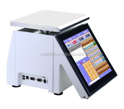 China Electronic Fruit Store Scale With Embedded POS Machine With Software For Retail Stores for sale