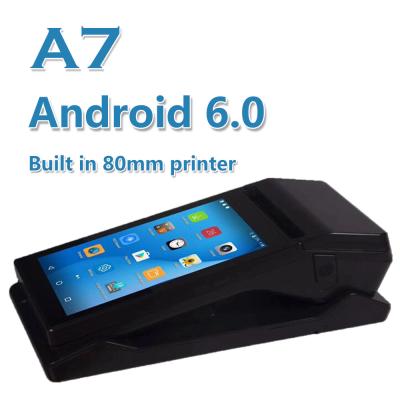 China New Plug and Play 7inch Touch Screen Android Mini POS Cash Register with 80mm Thermal Printer for sale