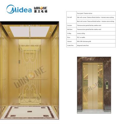 China Midea Winone Modern Low Noise Residential Hotel Residence Building Elevator Passenger Elevators for sale