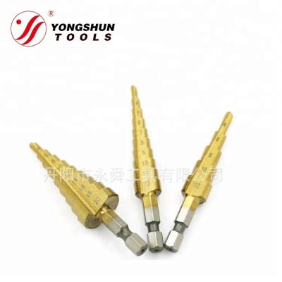 China Drilling Holes HSS Straight Flute Step Drill Bit Set for sale