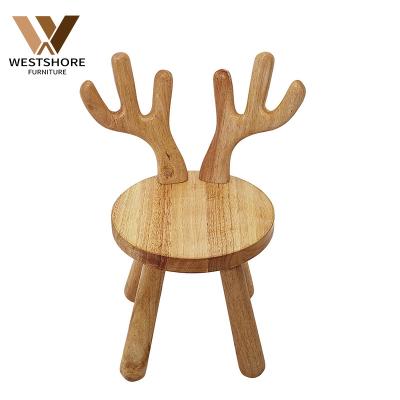 China Solid Wood Mini Wooden Stool Baby Collocation Lamb Chair Kids Wooden Room Decoration Furniture Solid Wood Prop for sale