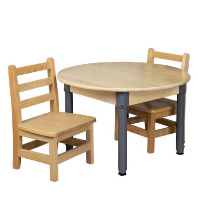 China Eco-friengly Material Children Sneak Montessori Kids Desk Preschool Children's School Furniture Wooden Table and Chairs Escritorios Mesa for sale