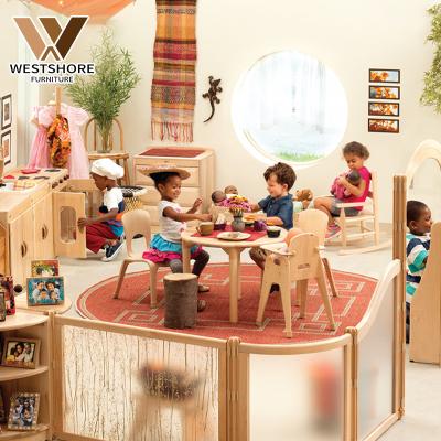 China Childcare Modern Preschool Furniture Sale Kids Daycare Furniture Set Nursery Montessori Free Environment Design for sale