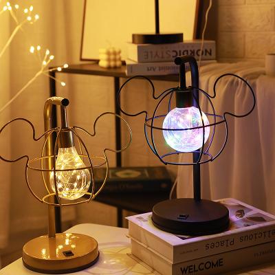 China Warehouse Led Shape Lamp Bedroom Desk Lights Mickey Lamp Children's Room Desk Decoration Light for sale