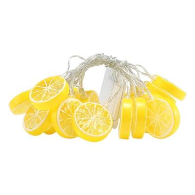 China Warehouse Custom Fruit Shape Lemon Slice LED Light Battery Operated String For Decoration Bedroom for sale