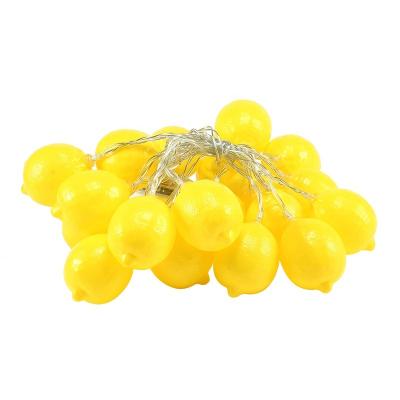 China Warehouse Manufacturer Garden Party Decorative String Simulation Light Lemon Shape Fruit Lamps For Party for sale