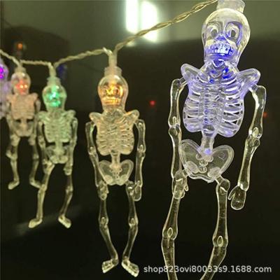 China Halloween Decorative Lights Skeleton Luminous Colorful Lights Skeleton Garden Light String Frame Transparent Halloween Halloween String Lights Scary for sale