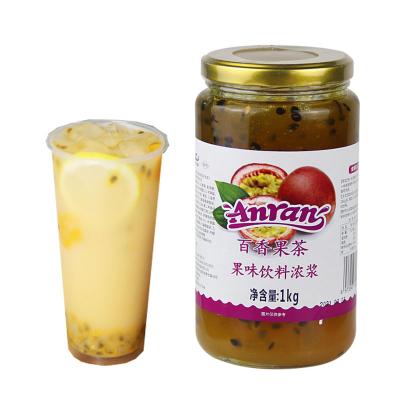 China Original Taste and Flavor High Quality Edible Passionflower Tea Fruity Pureed Passion Fruit Drink Syrup for Beverage, Ice Cream Snow Cone Syrup Milk Tea Shop Baking Equipment for sale