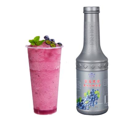 China Original Taste and Flavor Blueberry Pulp Fresh Fruit Processing Drinks Concentrated Puree, Beverage, Fruit Drinks Product Milk Tea Shop for sale