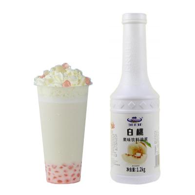 China Original Taste and Flavor White Peach Flavor Pulp Fruity Thick Fresh Fruit Processing Concentrated Beverage, Beverage, Fruit Drinks Product Milk Tea Shop for sale