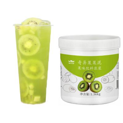 China Original Taste And Flavor Kiwi Puree Special Material Vegetable Pulp Crushed Fruit Juice Jam Milk Tea Shop Fruit Paste Concentrate for sale