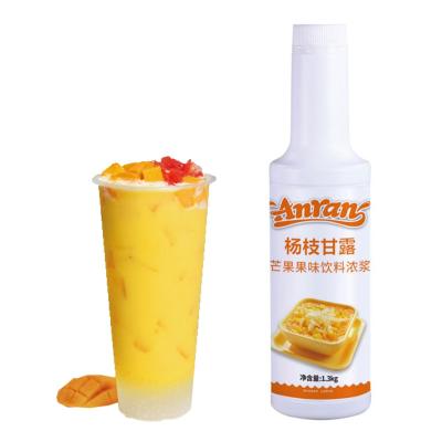 China Original Taste and Flavor Chilled Mango Sago Cream Fruity Thick Pulp Drinks Fruit Dissolved Concentrated Beverage, Beverage, Fruit Drinks Product Milk Tea for sale