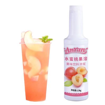 China Original Fruity Taste and Flavor Peach Flavor Pulp Drinks Thick Fresh Fruit Dissolved Concentrated Drink, Beverage, Fruit Drinks Product Milk Tea for sale