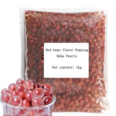 China Q Bounce New Fruit Flavor Q Bounce Red Bean Flavor Popping Boba Pearl Ball Bursting For Bubble Tea, Milk Tea, Dessert, Drinks for sale