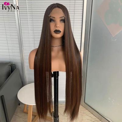 China Natural Fit 30 Inches Japanese Futura Fiber Wigs #430 Lace Front Wig For Black Women Base 3x5 Skin Silky Synthetic Hair Machine Made Wig for sale