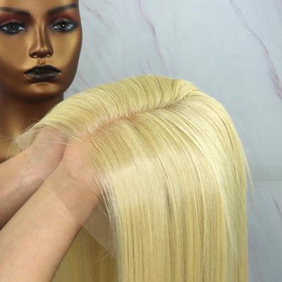 China Futura Silky Straight Blonde 6 Inches Deep T Piece Synthetic Wig For Black Women With Lace Front for sale