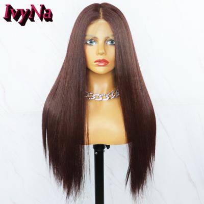 China Futura T Wave Wig Cheap 180 Density Silky Straight Lace Front Synthetic Hair Wigs For Black Women for sale