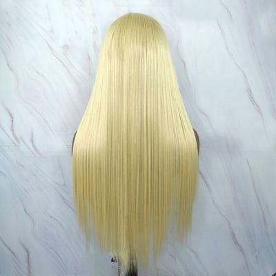 China Silky Straight Lace Front Wig Wave T Piece For Women #613 Color Synthetic Wig With Lace Front for sale