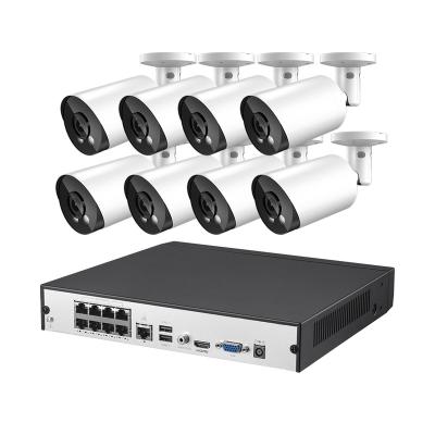 China NVR NVR 8ch PoE 5mp 8mp IR Mobile Camera Bullet Kit Surveillance System NIGHT VISION Guard Viewer APP poe 8 channel for sale