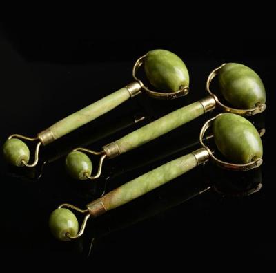 China Wholesale Natural Jade Roller Head Dual Face Jade Roller Massager For Face Silim for sale