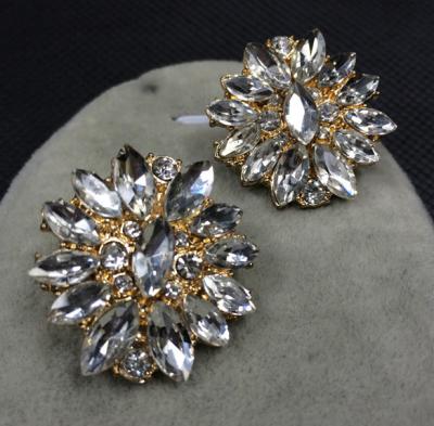 China Wholesale pretty ALLOY crystal stud big and chunky jewelry women costume crystal stud earrings for sale